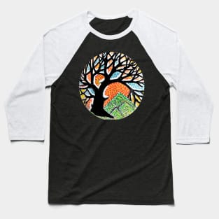 tree, hills with a colorful background Baseball T-Shirt